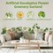 6.56 Ft Artificial Spring Flowers Garland 2Pcs Eucalyptus Rose Garland with Gypsophila Fake Flowers Vine Faux Floral Greenery Garland Artificial Plants for Home Mantle Outdoor Party Wedding Table Decor, Pink